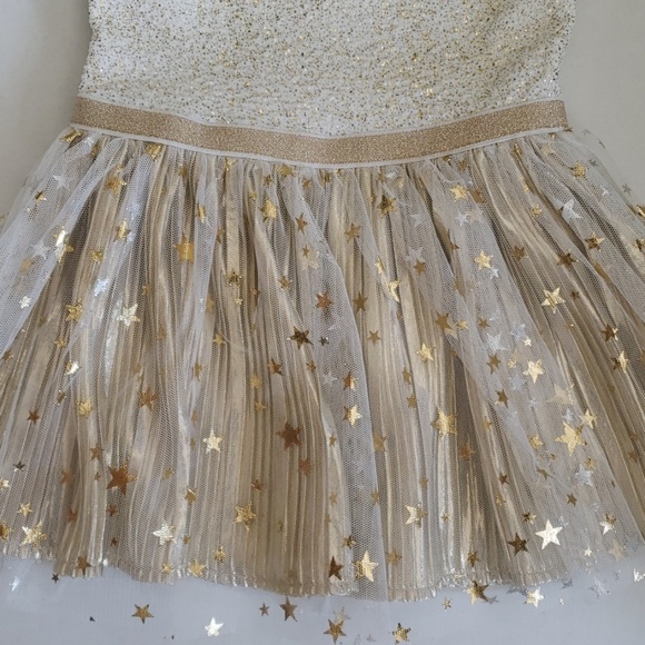 Childrens Place. Girls Metallic Stars Tutu Dress - Picture 5 of 8
